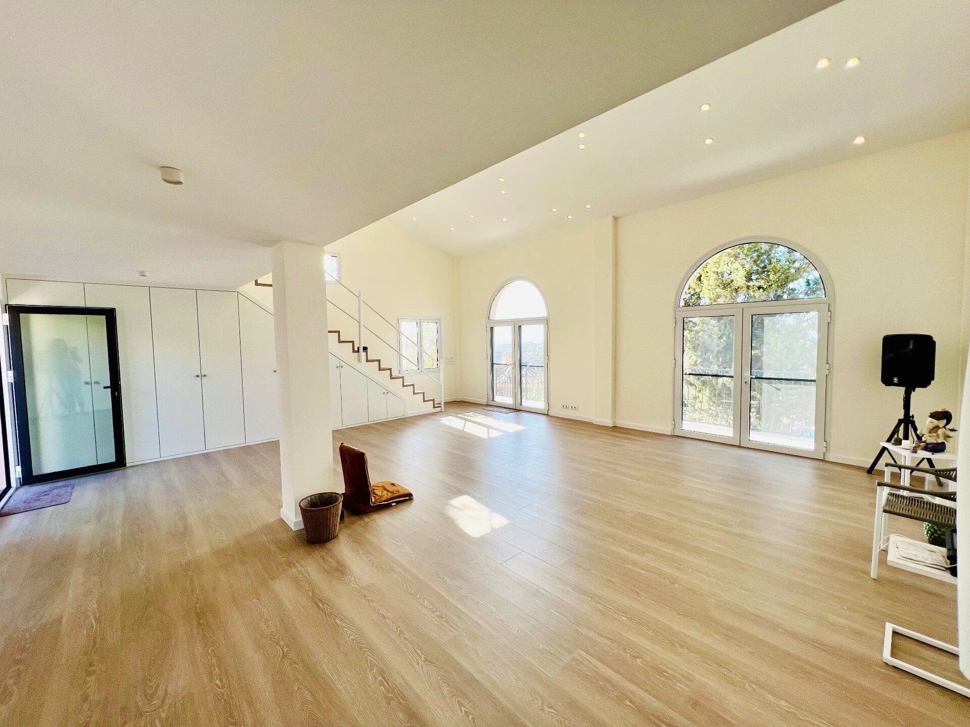 The movement room, filled with morning light